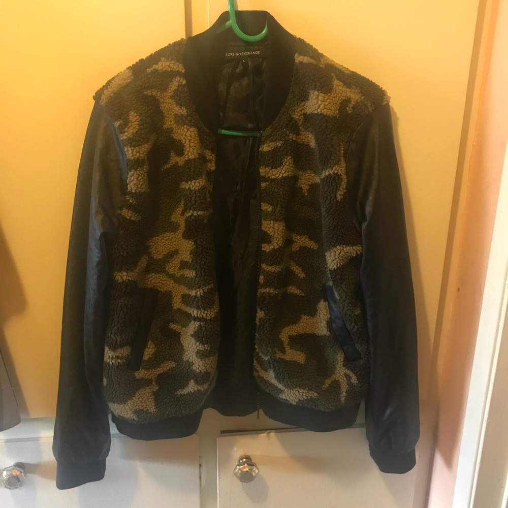 Army fatigue print jacket